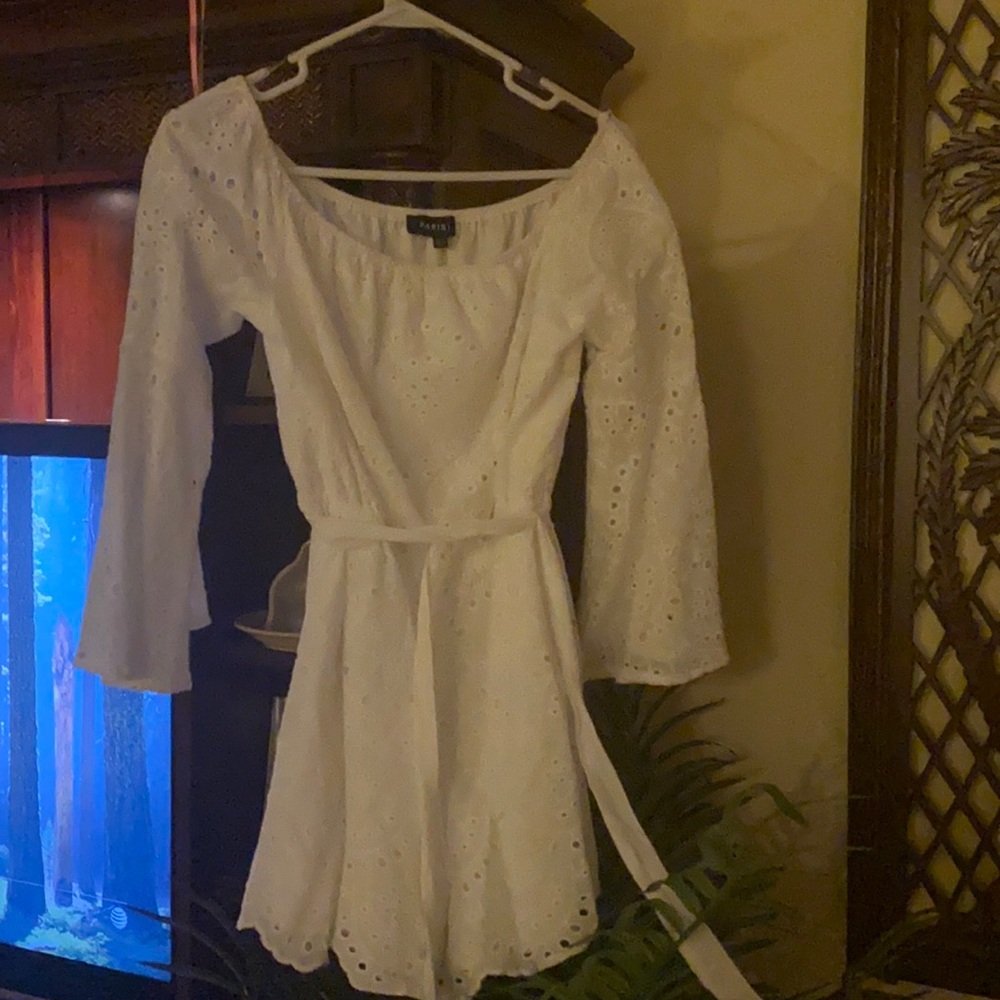 White Eyelet jumper
